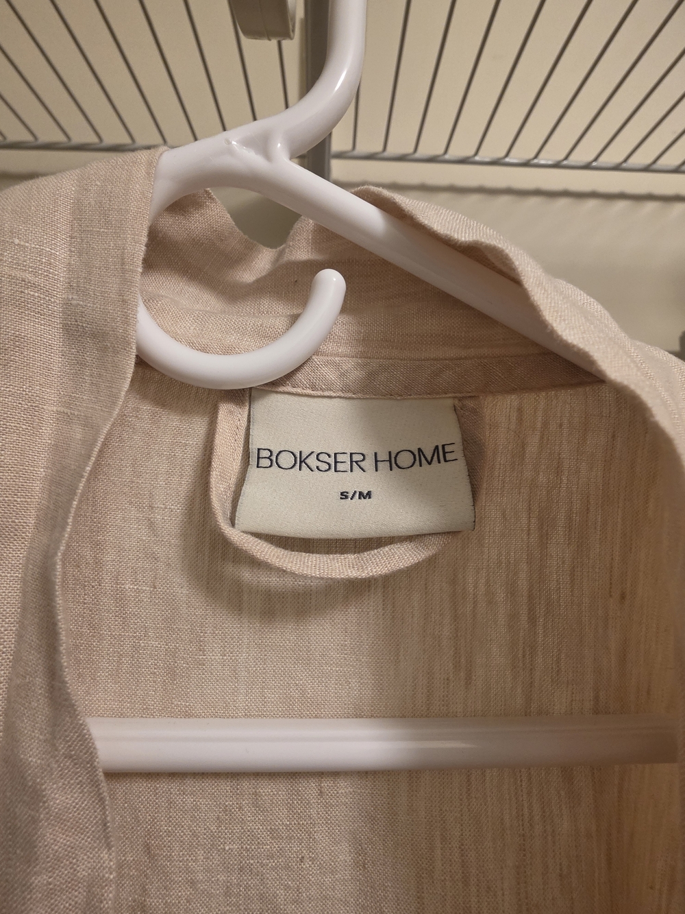 Linen Robe In Beige - S/M - Picture 2 of 4